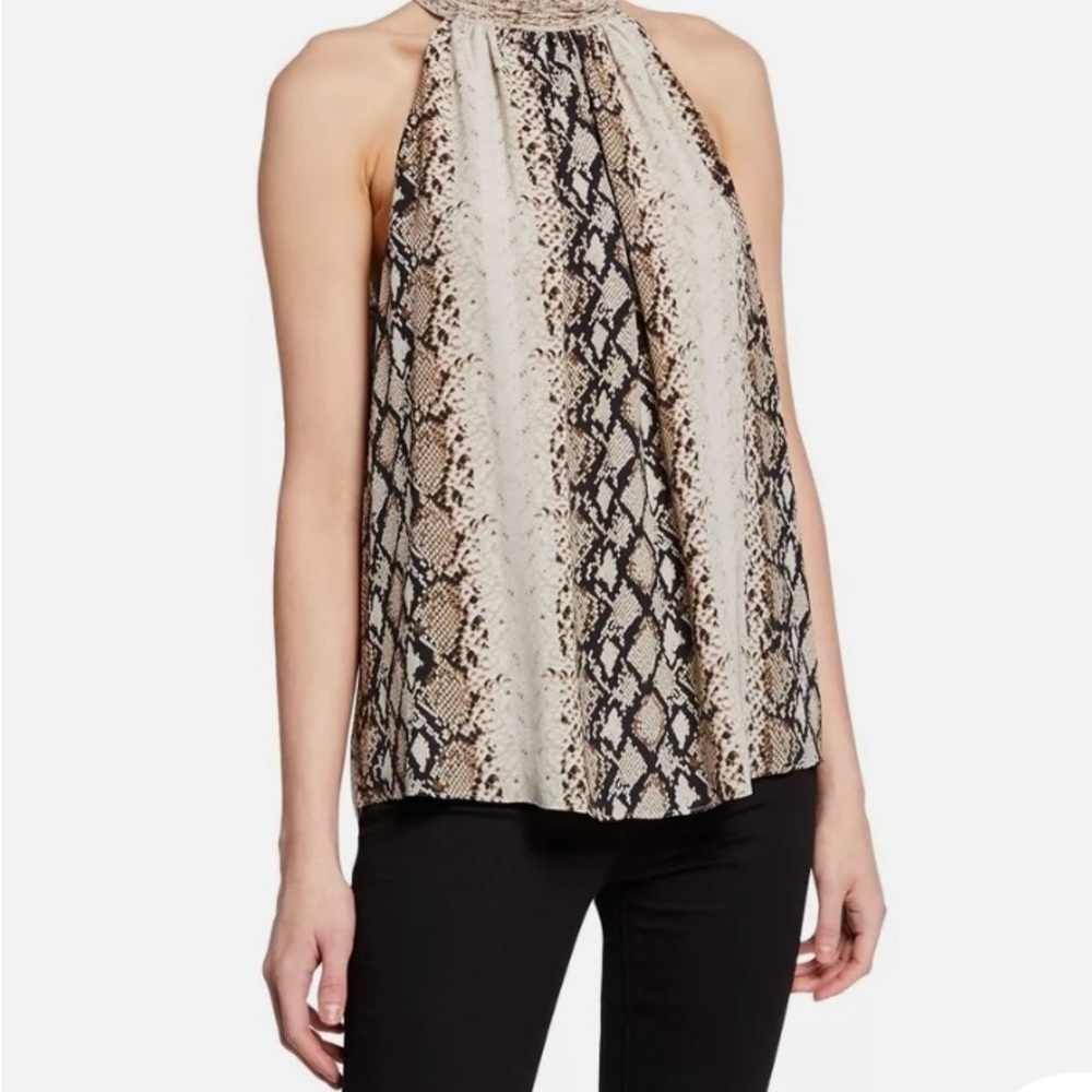 Joie Erola Snake Print Halter Top